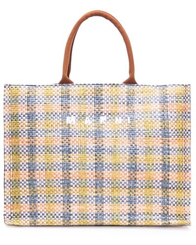 Marni Tote Bag With Rafia - Multicolour