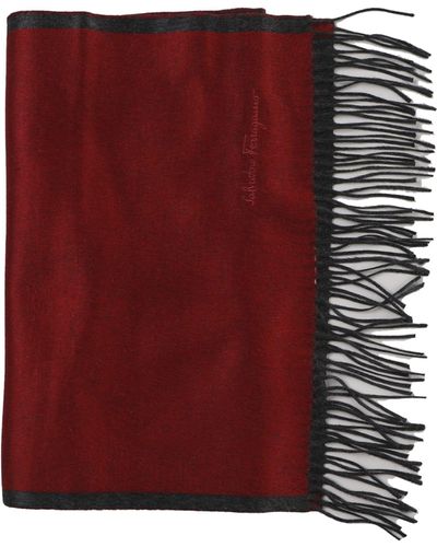 Ferragamo Cashmere Scarf With Embroidered Lettering