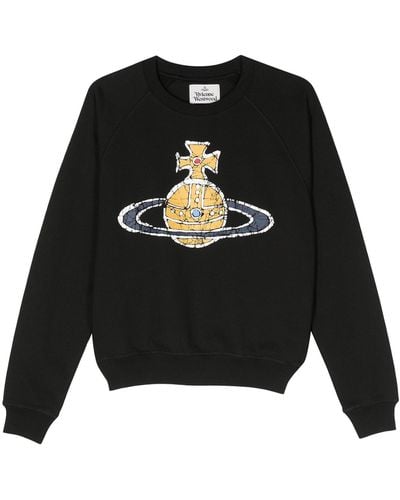 Vivienne Westwood Crewneck Sweatshirt With Print - Black