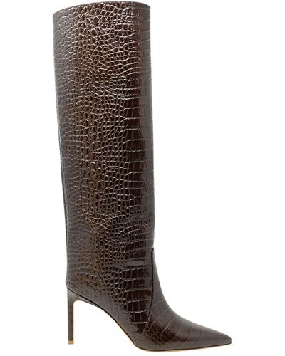 Bettina Vermillon Aw21001 Josephin Boot Cocco Brown Leather Boots - White