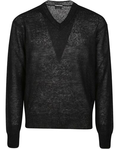 Tom Ford V-Neck Sweater - Black