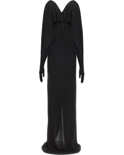 Saint Laurent Glove Long Dress - Black