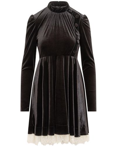 Philosophy Di Lorenzo Serafini Velvet Dress - Black