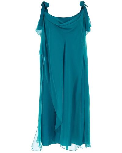 Alberta Ferretti Silk Dress - Blue