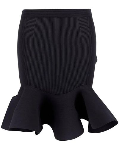 Alexander McQueen Flared Mini Skirt - Blue