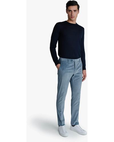 Larusmiani Velvet Pants Howard Pants - Blue