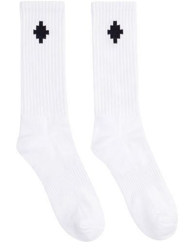 Marcelo Burlon Cotton-blend Mid-calf Socks - White