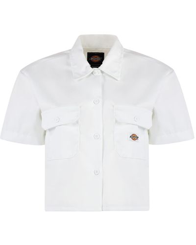 Dickies Short Sleeve Cotton Blend Shirt - White