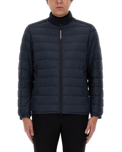 Woolrich Jacket With Logo - Blue