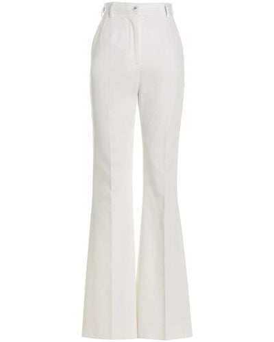 Dolce & Gabbana Flare Drill Pants - White