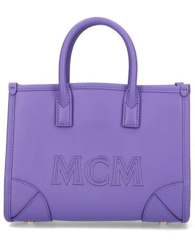 MCM Mini Tote Bag München - Purple