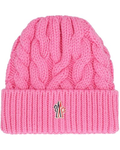 3 MONCLER GRENOBLE Wool Hat - Pink