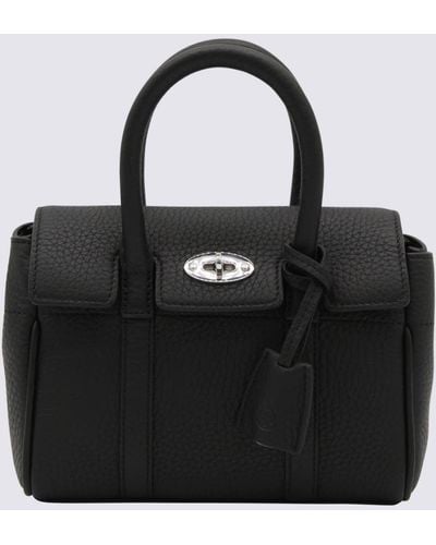 Mulberry Leather Mini Bayswater Heavy Top Handle Bag - Black