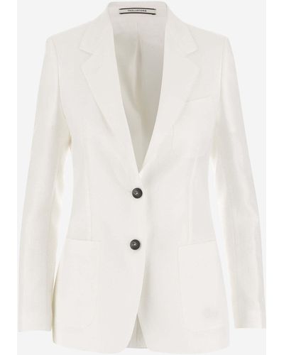 Tagliatore Single-Breasted Linen Jacket - Natural