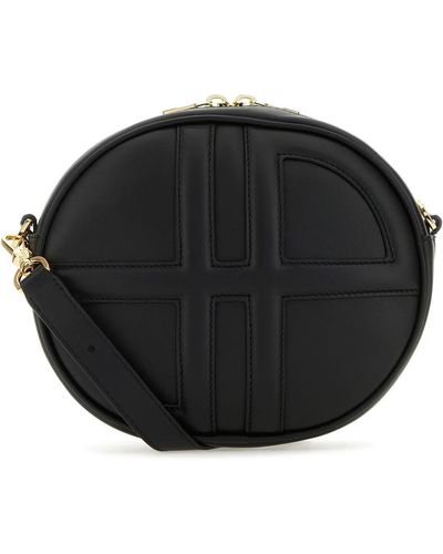 Patou Leather Shoulder Bag - Black