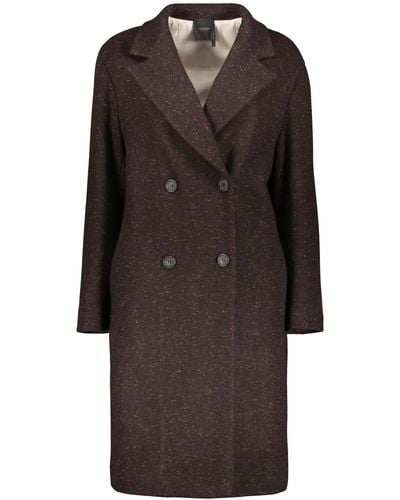 Agnona Double-Breasted Cashmere Coat - Brown