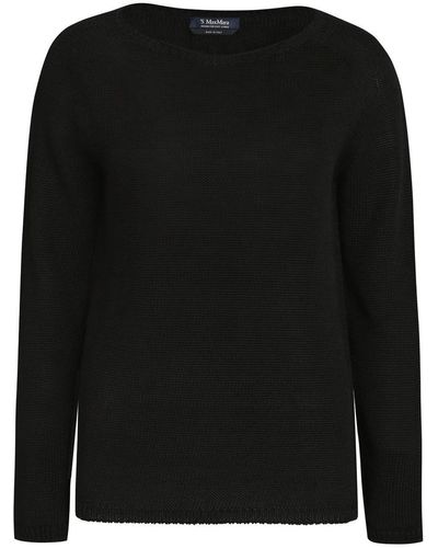 Max Mara Giolino Linen Sweater - Black