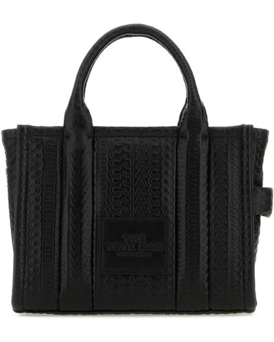 Marc Jacobs Leather Mini The Tote Bag Handbag - Black