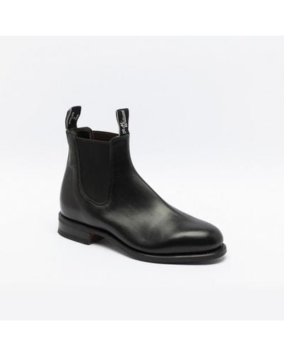R.M.Williams Comfort Turnout Yearling Leather Chelsea Boot - Black
