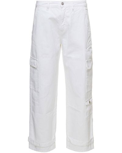 ICON DENIM Miki Jeans With Patch And Welt Pockets - White