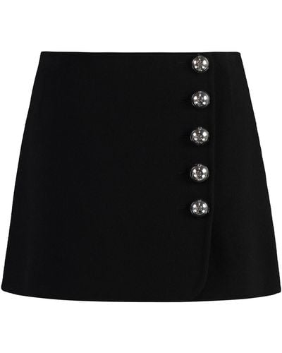 Emilio Pucci Wool Mini Skirt - Black