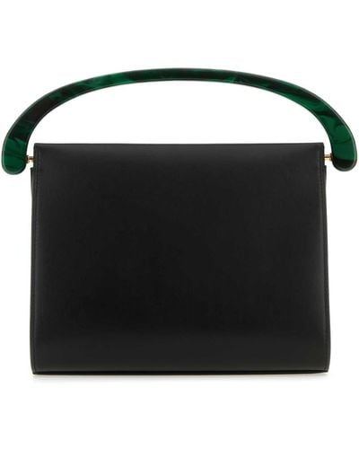 Dries Van Noten Leather Handbag - Black