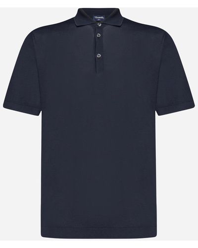 Drumohr Cotton Polo Shirt - Blue