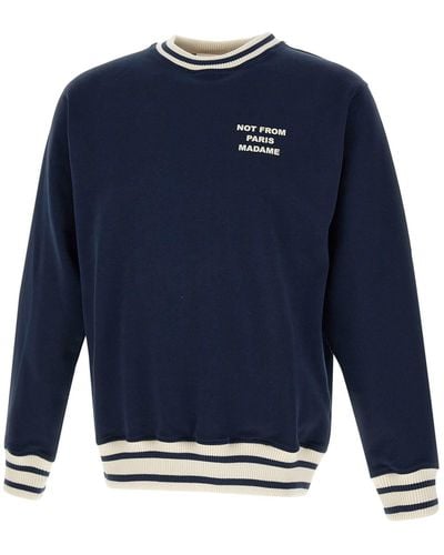 Drole de Monsieur Le Sweatshirt Cotton Sweatshirt - Blue