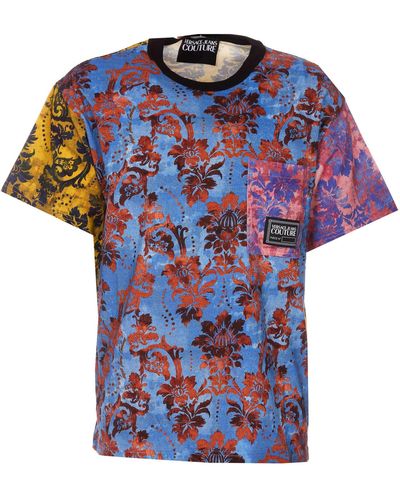 Versace Tapestry Couture T-shirt - Blue