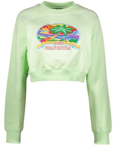 Casablancabrand Patch Cotton Sweatshirt - Green