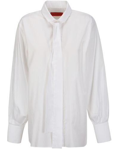 Wild Cashmere Shirt With Hidden Buttons - White