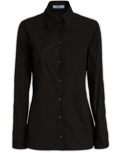 Prada Long-sleeved Button-up Shirt - Black