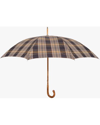 Larusmiani Umbrella Tartan Umbrella - Brown