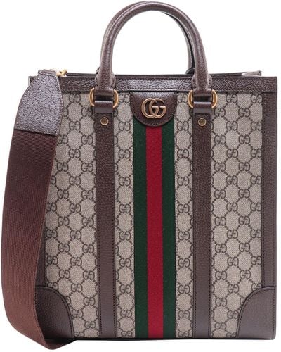 Gucci Ophidia Medium Tote Bag - Brown