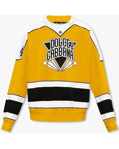 Dolce & Gabbana Sweatshirt With Logo - Yellow
