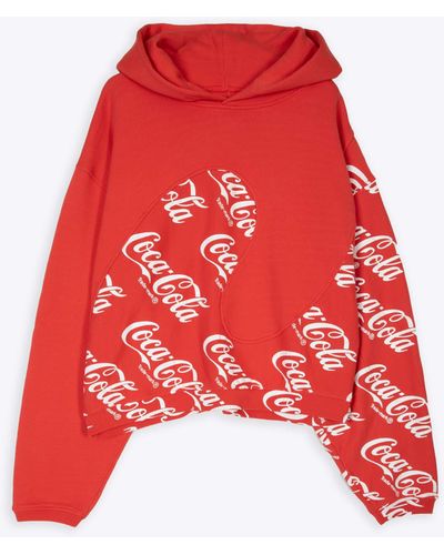 ERL Coca Cola Swirl Hoodie Knit Coca Cola Swirl Hoodie - Red