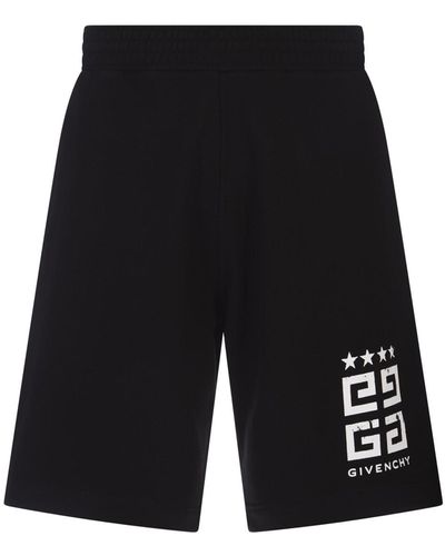 Givenchy Boxy Fit Bermuda Shorts With 4G Logo - Black