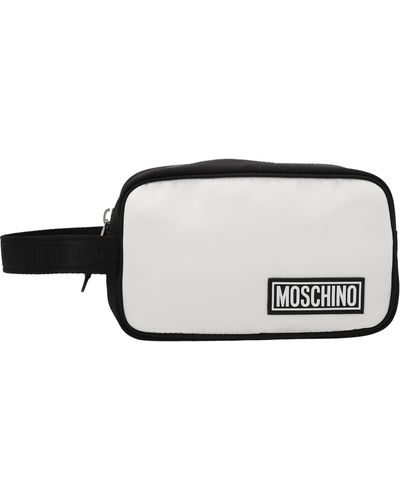 Moschino 'washbag Label' Beauty Case - White