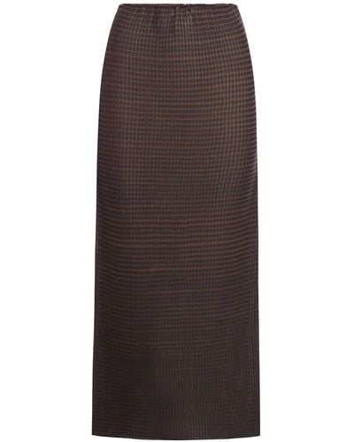 Sunnei Thermo Frise` Skirt - Brown