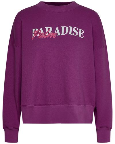 Palm Angels Purple Cotton Sweatshirt