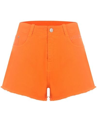 KENZO Shorts In Denim - Orange