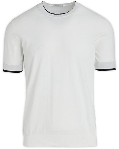 Paolo Pecora Short-Sleeved Knitted T-Shirt - White