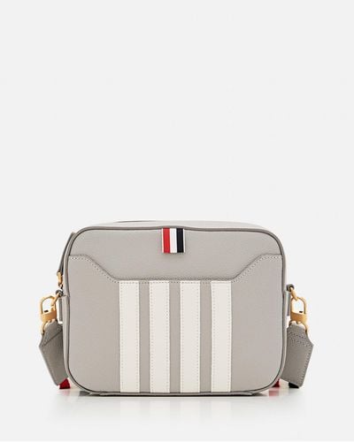 Thom Browne Small Leather Camera Bag - White