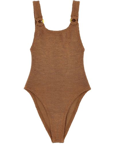 Hunza G Domino Swim Beachwear - Brown