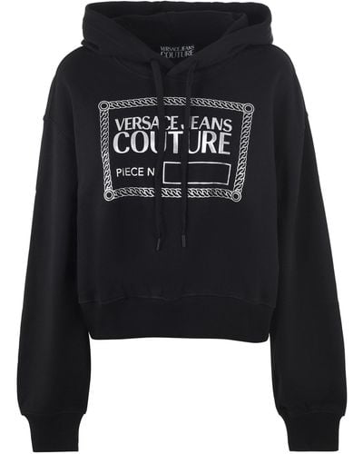 Versace Crop Sweatshirt - Black