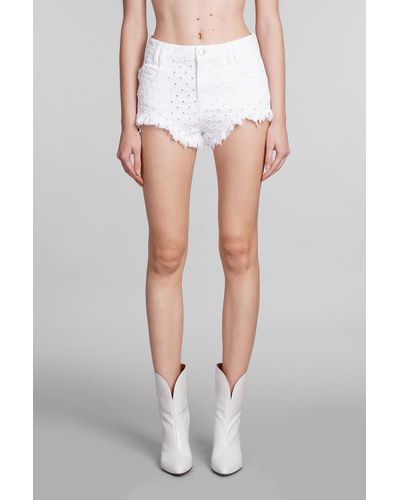 Isabel Marant Aneida Shorts In White Cotton