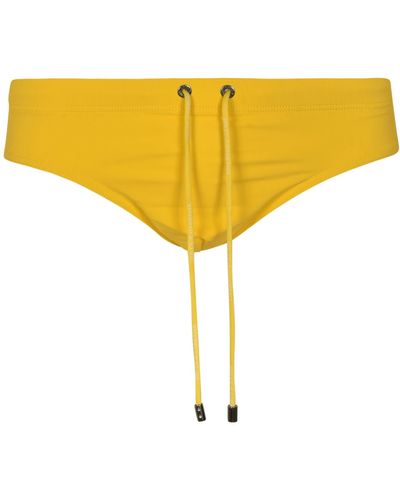 Dolce & Gabbana Drawstring Swim Briefs - Yellow
