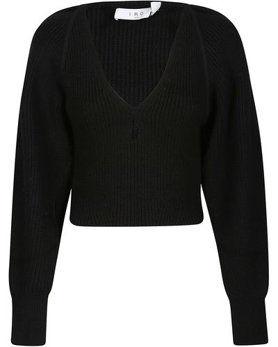 IRO Adsila V-Neck Sweater - Black