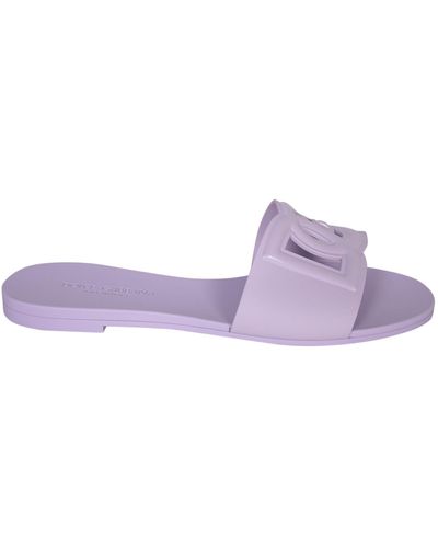 Dolce & Gabbana Lilac Beachwear Sandals - Purple