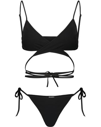 Balenciaga Wrap Bikini Set Clothing - Black